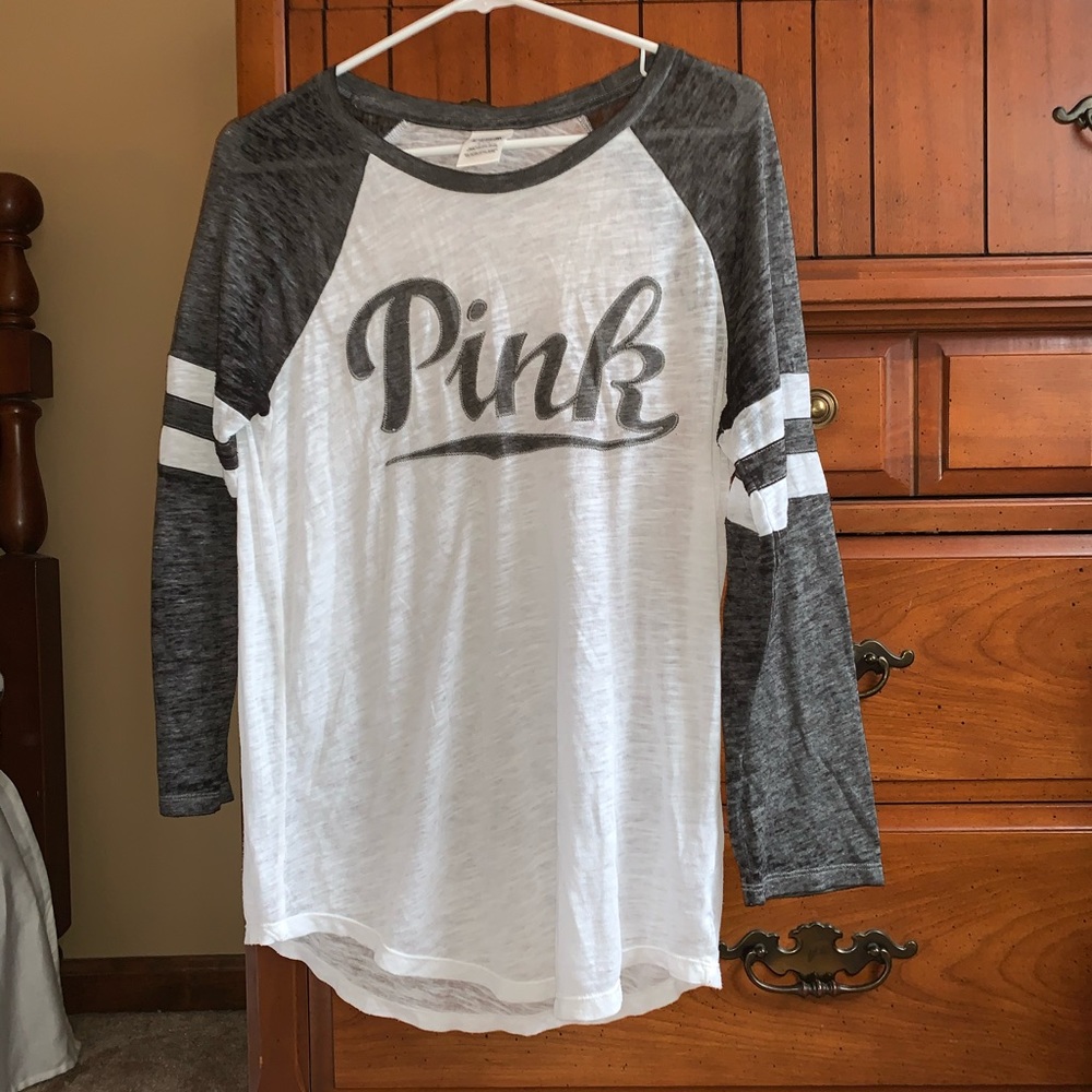 PINK Brand 3/4 sleeved baseball tee in size small.